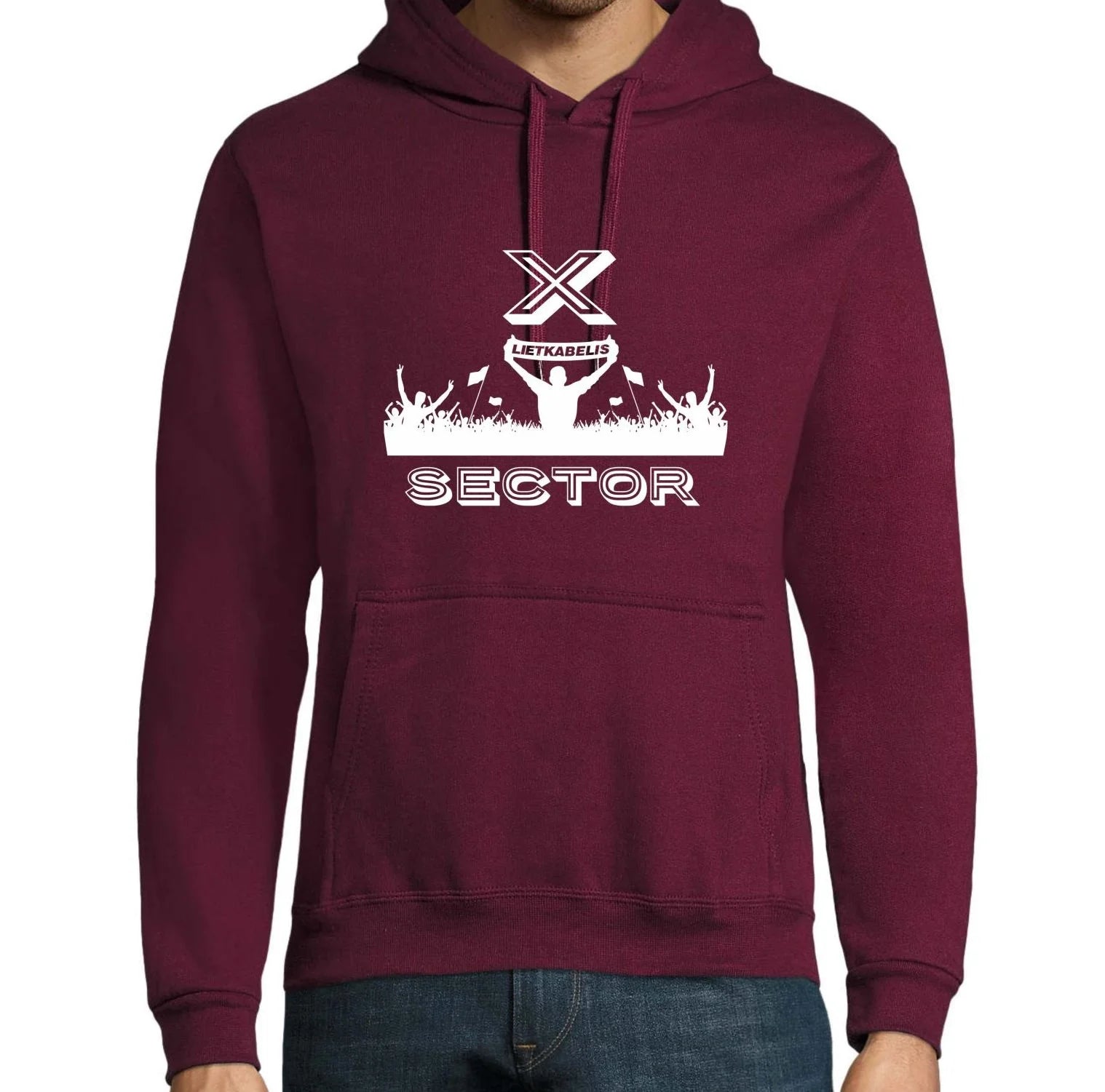 XSECTOR Bordo Džemperis su Kapišonu (Unisex)