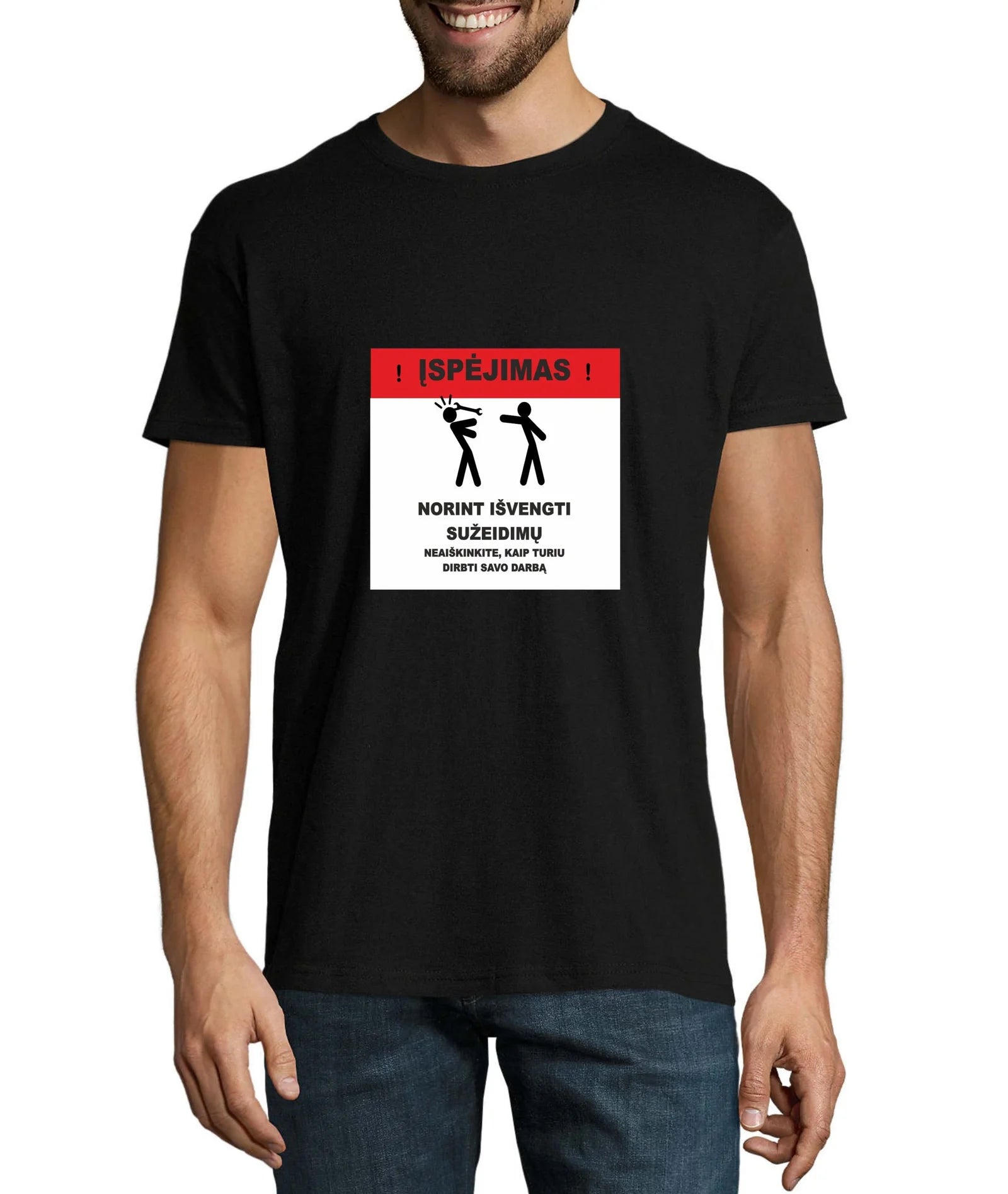 Unisex Marškinėliai „Įspėjimas“