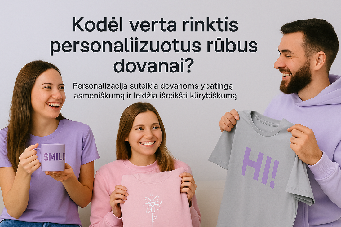 Kodėl verta rinktis personalizuotus rūbus dovanai?